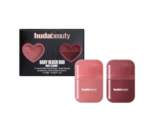 Huda Beauty Baby Blush Duo Strawberry Cream & Black Cherry - Picture 2 of 2