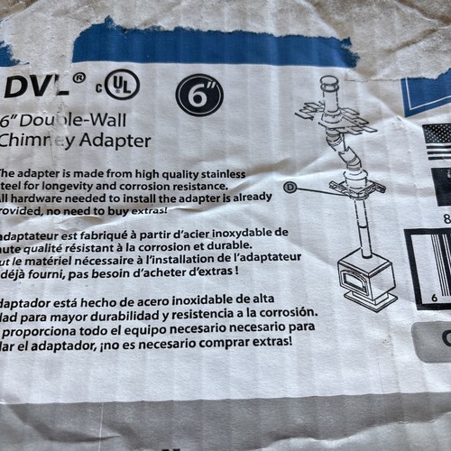 DuraVent 6DVL-ADT DVL Chimney Adapter Black - 6DVL-ADT . - Picture 7 of 7