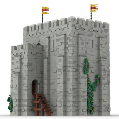 MOC-153544 Medieval Keep Castle with Fully Modular Interior 8984 Pieces