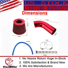Cold Air Intake Filter Induction Kit Pipe Power Flow Hose System Car Accessories
