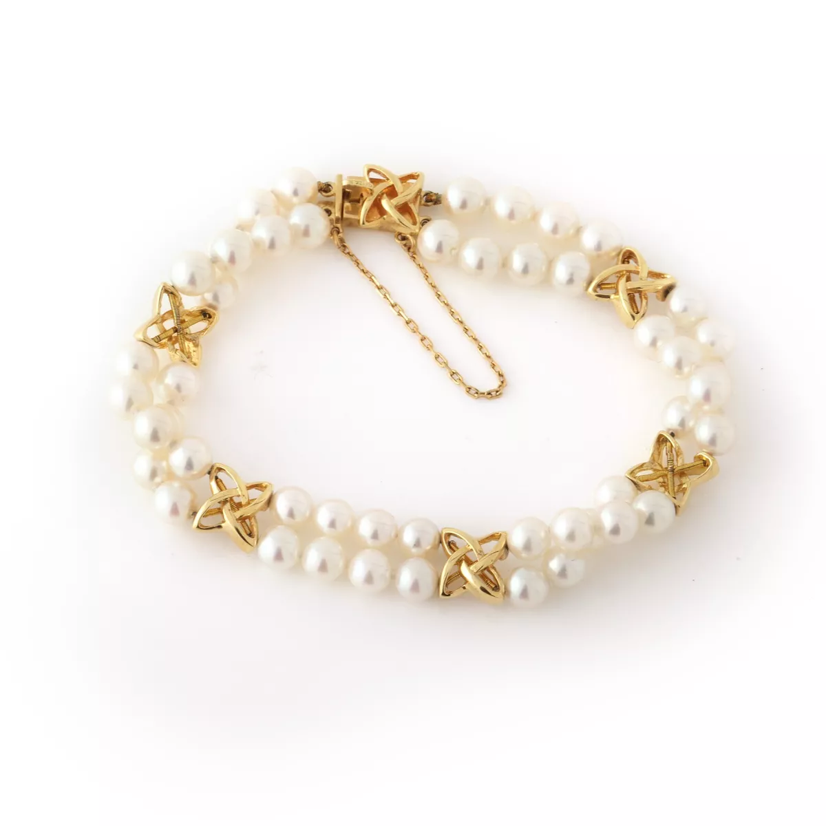 Mikimoto double store strand bracelet