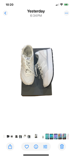 New Anthropologie New Balance Zapatillas Plataforma Blanco 7.5 - Imagen 4 de 8