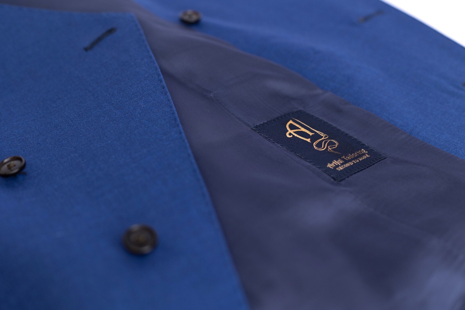 Custom Made Vest Navy Wool Fabric Vitale Barberis Canonico image 3
