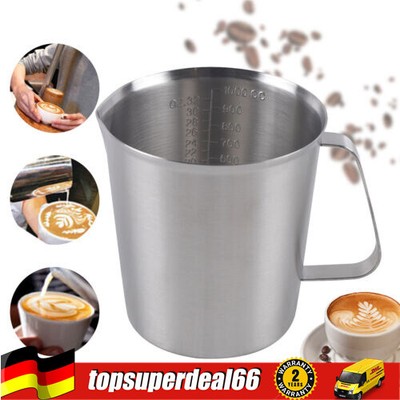1 L Edelstahl Messbecher Rostfrei Milchkrug Kanne Mit Skalierung ﻿Measuring Cup