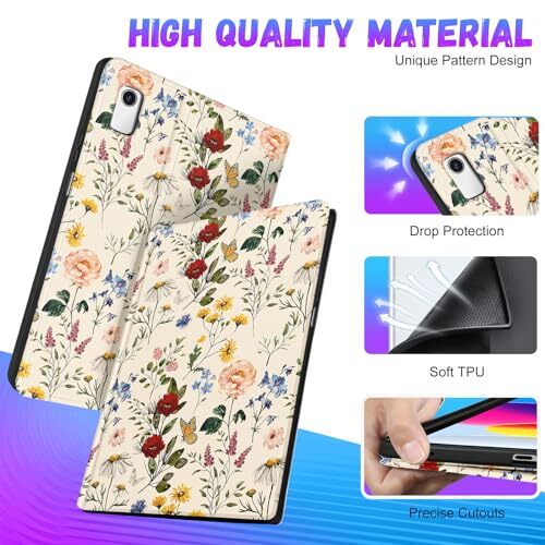 for Lenovo Tab M9 Case 9 Inch 2023 for Women Girls Cute Folio Cover Fashion - Picture 5 of 7