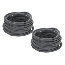 Faux Leather Cord Suede Cord, 5.5 Yards 2.6mm String, Dark Gray, 2 Pack