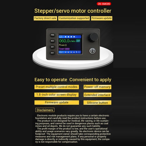 SMC05 Stepper Servo Motor Pulse Controller with Forward/Reverse Speed Control - Picture 11 of 24