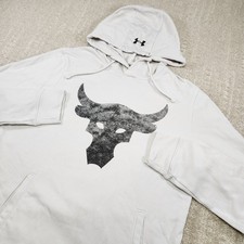 Under Armour Hoodie Men Small Project Rock Charged French Terry Bodybuilding