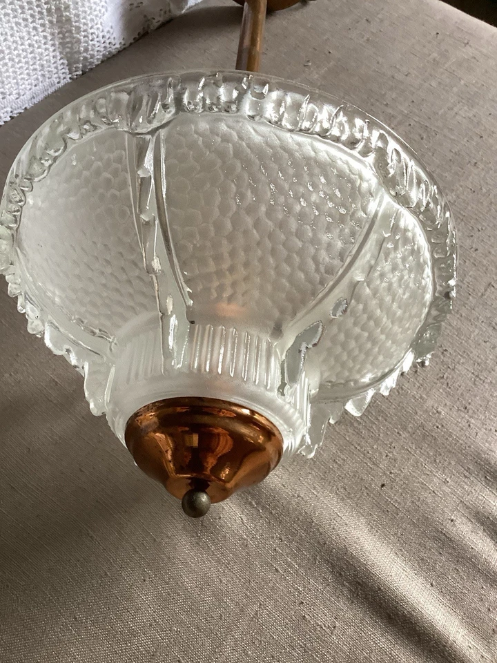 Ancienne SUSPENSION LUSTRE ART-DECO 1930 - Photo 2/4