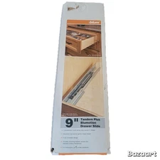 9" Blum TANDEM Drawer Slides with BLUMOTION, Soft Close One Pair NEW