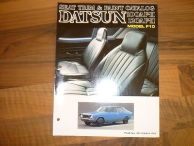 DATSUN NISSAN SEAT TRIM Paint Catalog Model 100 AF-II 120AF-II Model F10 1977