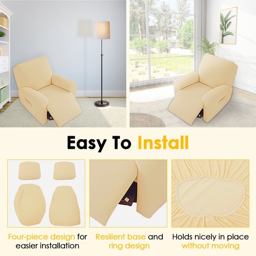 Full Wrap Style Armchair Slipcover Reclining Chair Protector With Side qiHDc - Picture 11 of 27