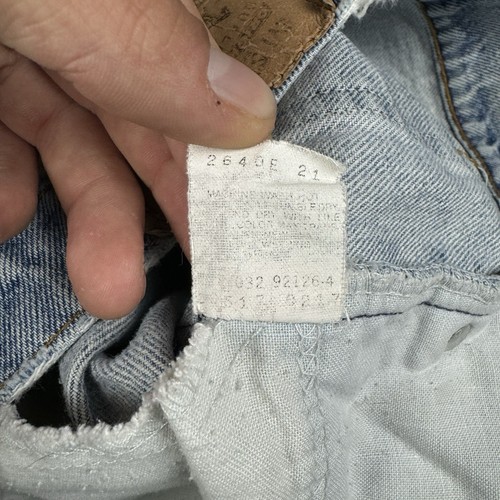 Vintage 70s Levis 517 Boot Cut Orange Tab Distressed Denim Blue Jeans Size 33x28 - Picture 5 of 9