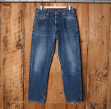 Vintage LEVI'S 505 Regular Fit Straight Leg Blue Jeans Tag 36x32  Measure 34x31