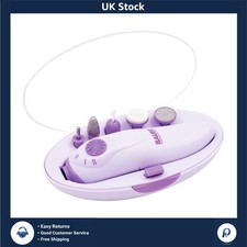 Professional Electric Manicure Pedicure Set 5 Attachments Travel Case