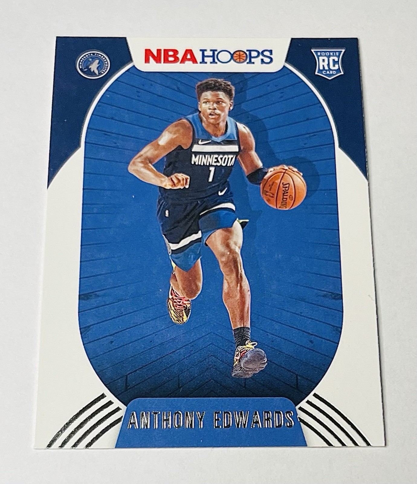 2020-21 Panini NBA Hoops Anthony Edwards #216 Rookie RC Timberwolves