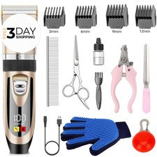 PET CLIPPERS Professional Heavy Duty Trimmer Dog Grooming Kit Thick Hair Trimmer
