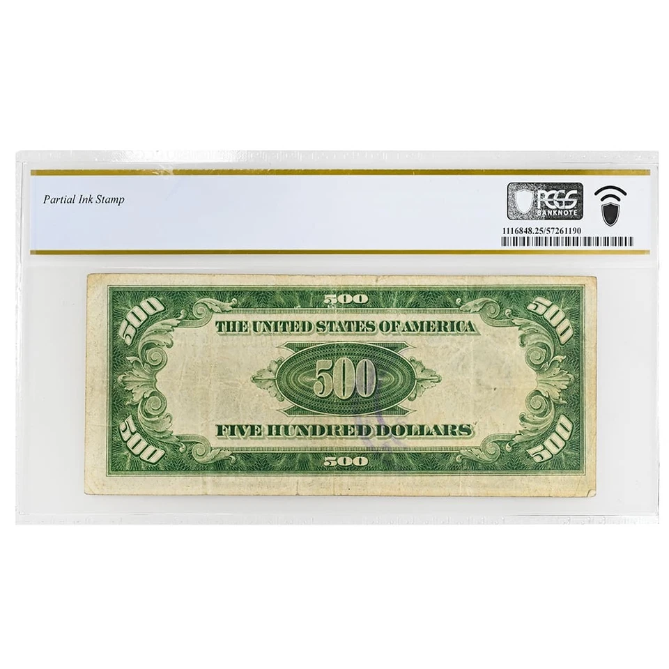 1928 $500 Federal Reserve Note Kansas City, PCGS Banknote VERY FINE 25 - Image 2 of 2