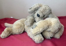 2 Vintage Gund 1985 Muttsy 15" Plush Dog Puppy   Golden Retriever   Suede Paws