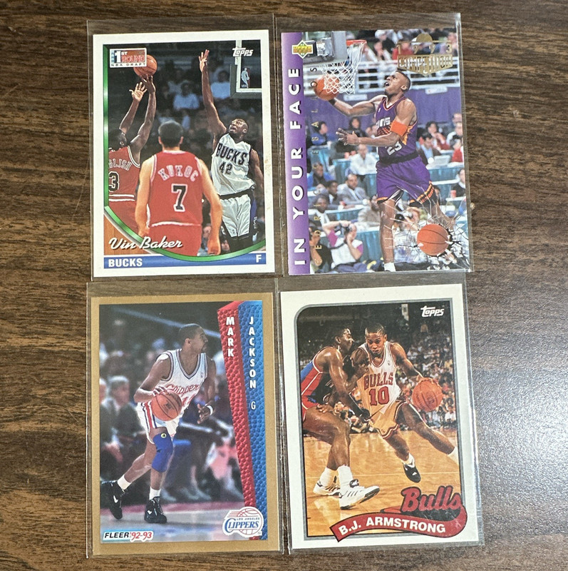 Topps/Fleer 1992-93 NBA 4-Card Lot Baker/Ceballos/Jackson/Armstrong