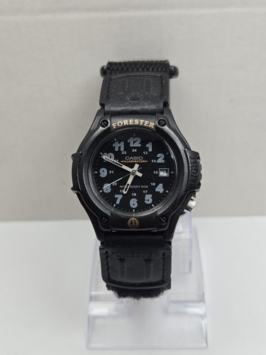 Casio Forester Illuminator Mens Field Watch Black Leather Date Sport New Battery Casio Forester Illuminator Mens Field Watch Black Leather Date Sport New Battery