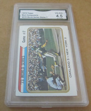 1974 Topps Baseball Bert Campaneris #478 GMA 4.5 Oakland A's World Series Game 7