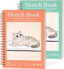 2 Mini Drawing Notebooks, 50 Sheets, Great for Art and Illustrations