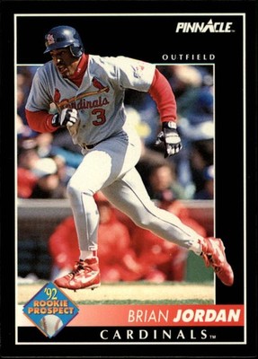 1992 Pinnacle #555 Brian Jordan RC - BB