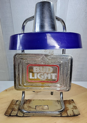 VTG Bud Light Register/Wall Sign Lamp Budweiser Anheuser Busch Tested Patina