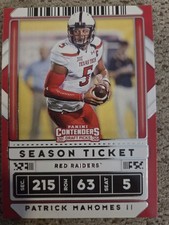 PATRICK MAHOMES 2020 CONTENDERS DRAFT PICKS FOOTBALL SEASON TICKET #80- CHIEFS