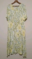 Go Softly Patio Rayon Boho Floral Summer Lightweight Flowy Dress Sz S