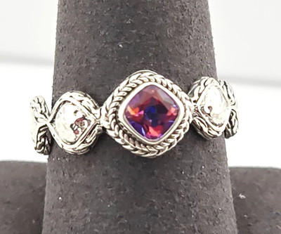 Sarda Be Still Ring in Rascal Pink Mystic Topas Größe 10 #14