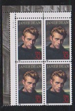 US SC# 3082 James Dean  Plate Block of 4 MNH