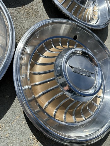 4 1962 Cadillac Eldorado Coupe Deville OEM Gold 15” Hubcaps Wheel Covers 62 - Picture 14 of 20