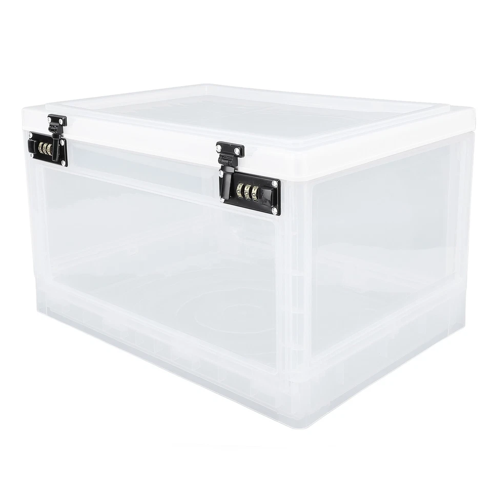(Clear White)Container Lockable Refrigerator Food Design Slot Food Storage Box - Image 3 of 4