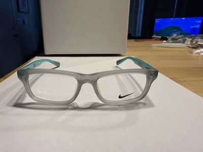 Authentic Nike Kids Eyeglasses Frame Wolf Grey/Aurora Green-