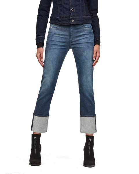 G-Star, Damen, Jeans, Straight, Noxer High Straight Wmn, Blau, W26 L30-image