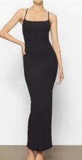 Skims Fits Everybody Long Slip Maxi Dress in Onyx Size XS