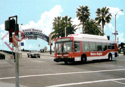 Ansichtskarte ~ BUS, NABI METRO RAPID, SANTA MONICA