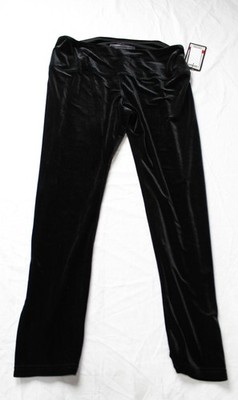 Intro Love The Fit Women's Petite Velvet Leggings AR8 Ebony Black Large