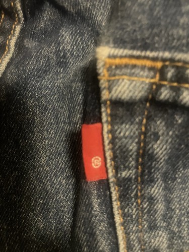 Levi’s Rare 501 Button Fly Circle R Tag Jeans Denim Mexico Mens Sz 34 X 29 - Picture 7 of 11