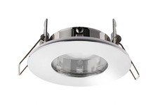 Downlight Silver Speculo Round Fixed IP65 Chrome Saxby 79980