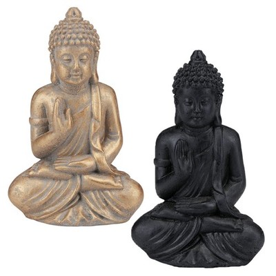 Buddha Deko Figur Buddah Statue Budda Figuren sitzend Garten Zement asiatisch