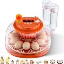 12 Egg Automatic Poultry Incubator Turner LED Candler Temperature Control