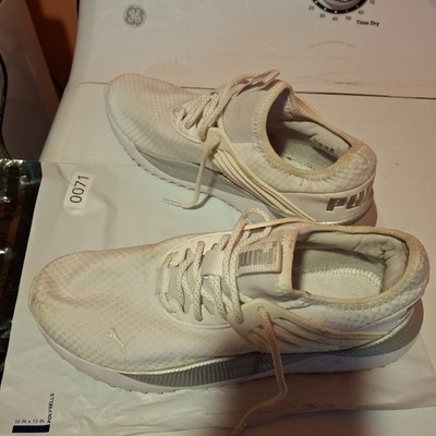 Puma Pacer Future 380604-01 Sneakers Womens 10 Shine White Low Top Running Shoes