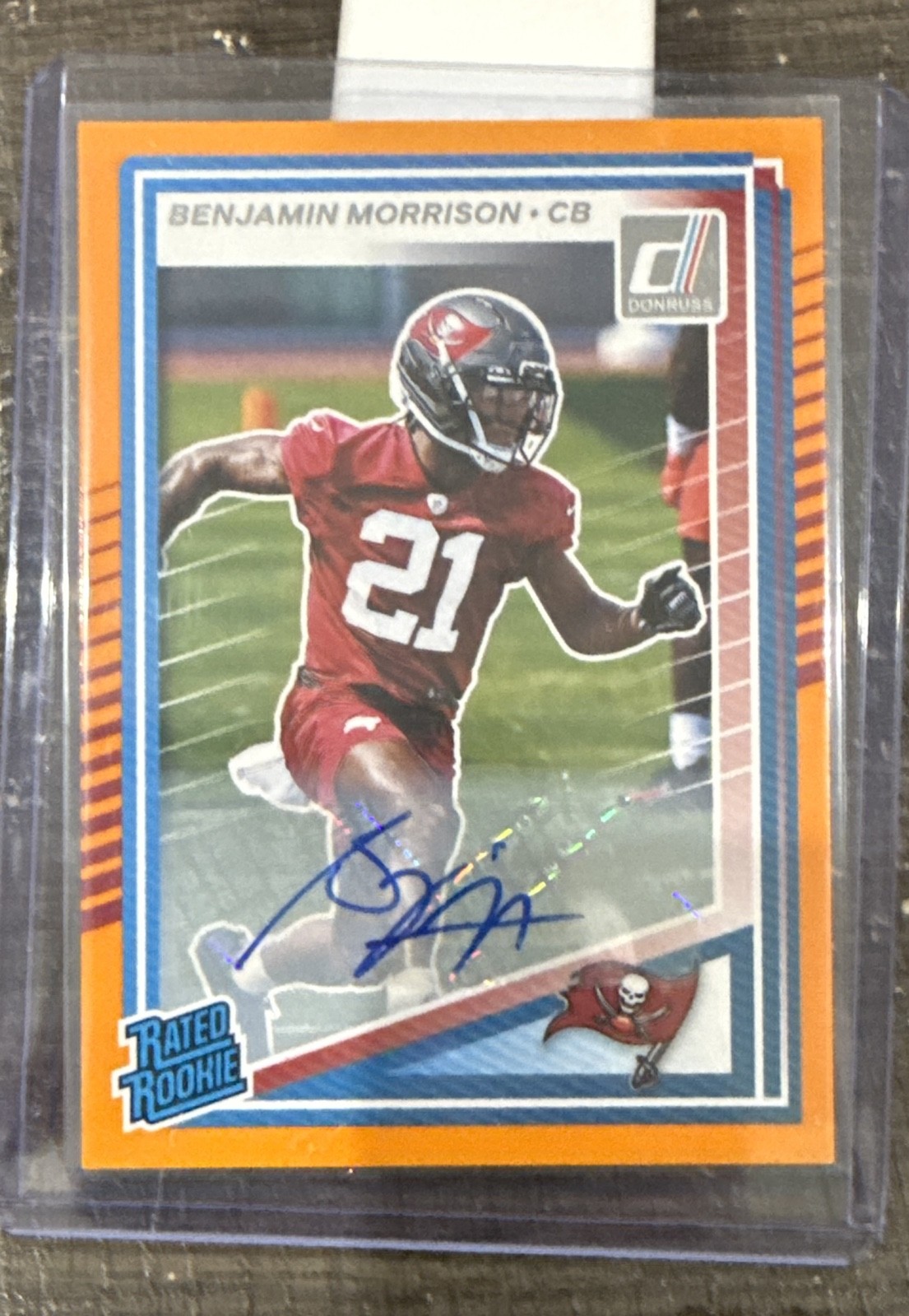 2025 Panini Donruss - Rated Rookie Benjamin Morrison #361 Orange Autographs (AU,