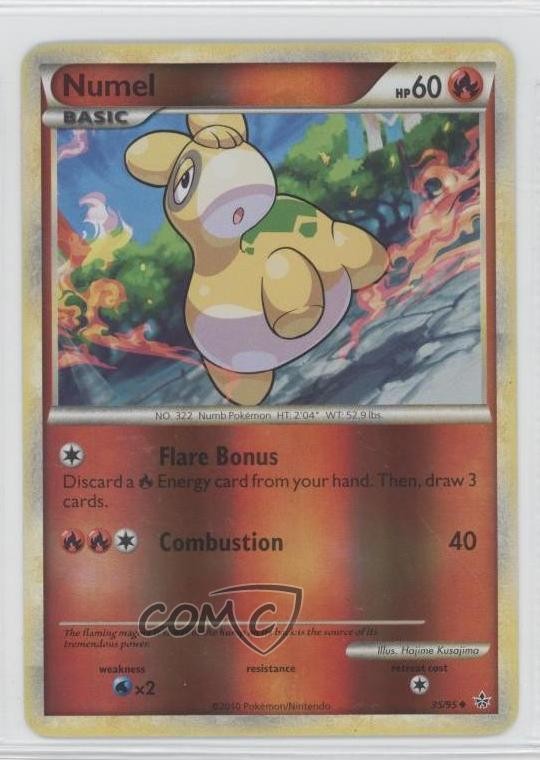 Numel Reverse Foil Pokémon HeartGold & SoulSilver Unleashed #35 2010