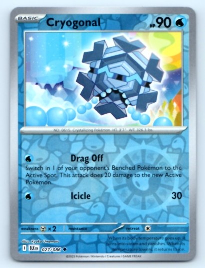 Cryogonal 027/086 ~ Uncommon Reverse Holo English Near Mint
