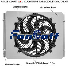 Radiator Shroudfan For 1955-1957 Chevy Bel Air 210 150 V8 Small Block Big Block