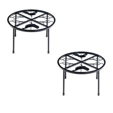 Chicken Feeder Metal Water and Feed Stand (Set of 2)